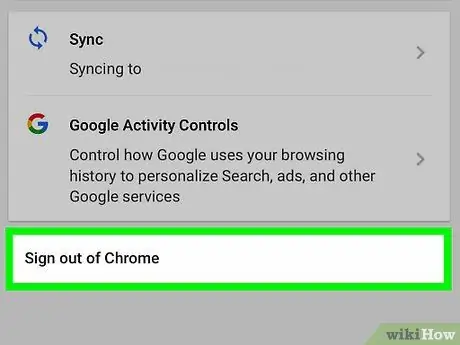 Αποσύνδεση από το Google Chrome Βήμα 10