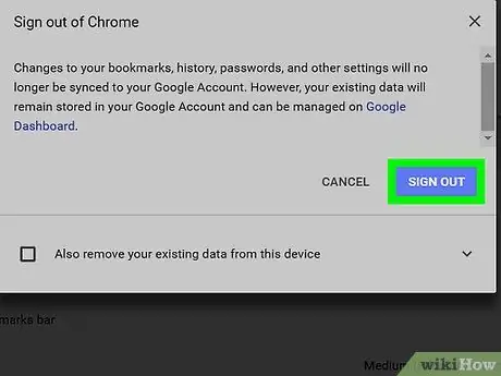 Sign Out of Google Chrome Step 5