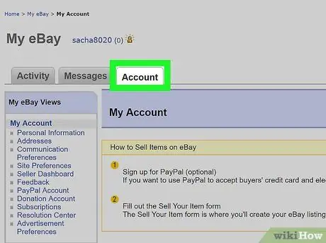 Eliminar una tarjeta de crédito de eBay en PC o Mac Paso 3