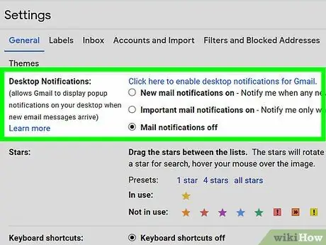 A Gmail asztali értesítéseinek engedélyezése 5. lépés