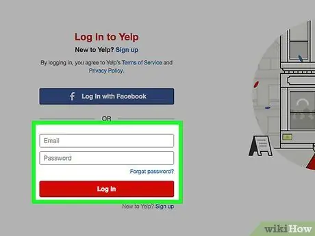 Закройте учетную запись Yelp Шаг 1