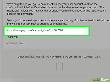 Stäng ett Yelp -konto Steg 7
