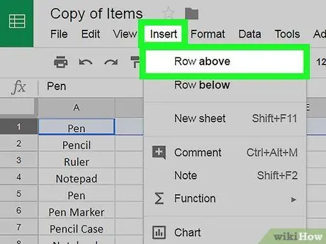 Направете заглавка в Google Sheets на компютър или Mac Стъпка 3