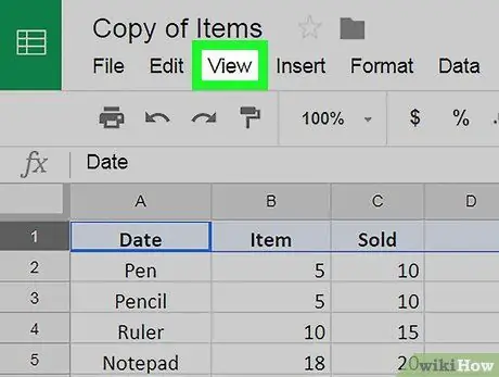 Haga un encabezado en Google Sheets en PC o Mac Paso 6