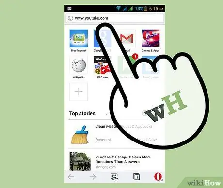 Download Videos from YouTube Using Opera Mini Web Browser (Mobile) Step 1