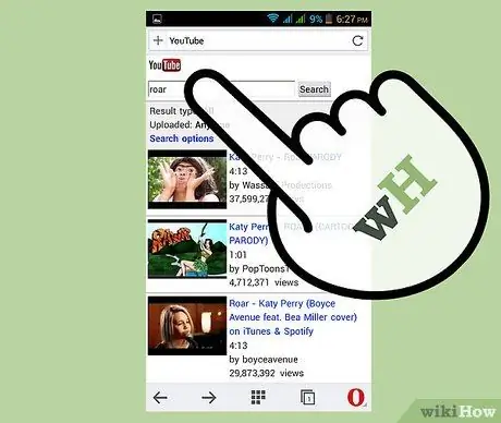 Baixeu vídeos de YouTube mitjançant el navegador web Opera Mini (mòbil). Pas 10