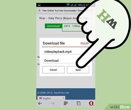 Muat turun Video dari YouTube Menggunakan Penyemak Imbas Web Opera Mini (Mudah Alih) Langkah 8