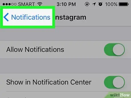 Activar o desactivar las notificaciones en Instagram Paso 8