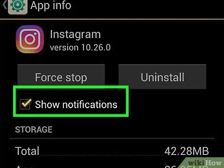 Activați sau dezactivați notificările în Instagram Pasul 13