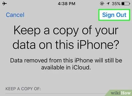 Pakeiskite „iCloud“paskyrą 7 veiksmas