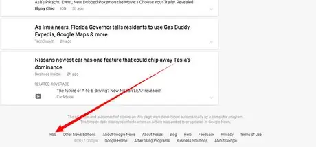 Google ข่าวสาร; RSS