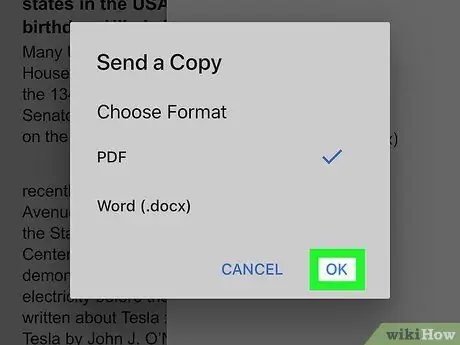 Convertiu un document de Google a un PDF a l'iPhone o l'iPad Pas 7