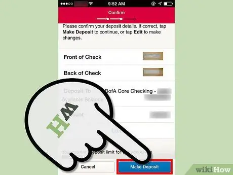 Mga Pagsusuri sa Deposito Sa Bangko ng Amerika iPhone App Hakbang 16