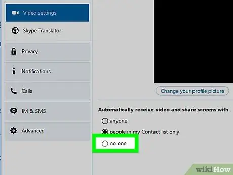 Turn Off the Skype Camera on PC or Mac Step 5