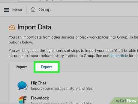 Combineu els canals al pas 5 de Slack