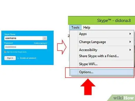 Ambil Gambar di Skype Langkah 1