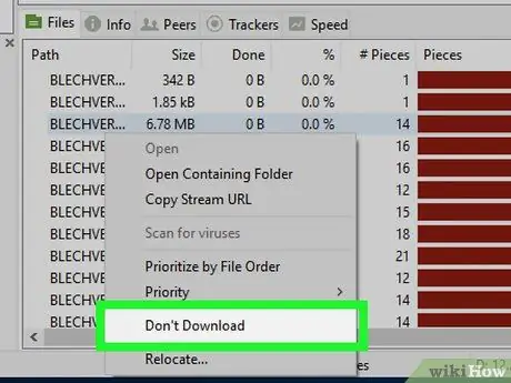 Palieliniet sēklu daudzumu Utorrent 3. solī