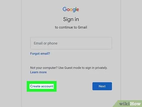 Make an Email Account Step 2