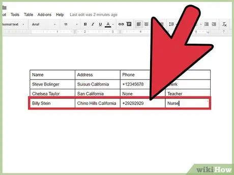 Padamkan Jadual di Google Docs Langkah 7