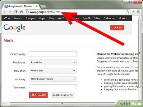 Përdorni Google Alerts Hapi 1