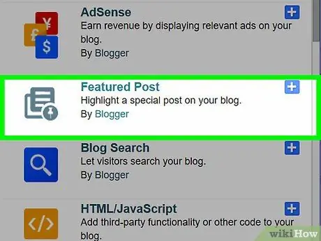 Afegiu un widget al pas 9 de Blogger