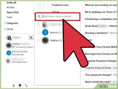 دعوت از شخص برای گپ در Gmail مرحله 4