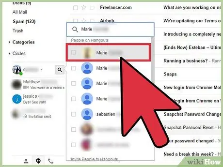 Pakvieskite ką nors kalbėtis „Gmail“5 veiksme