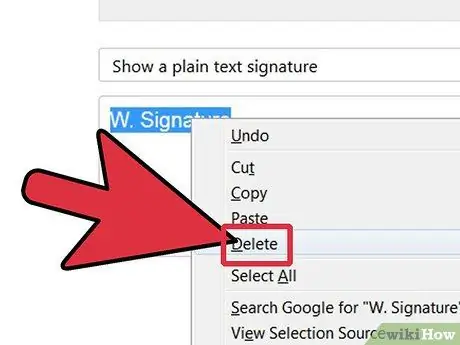 Supprimer la ligne de signature de votre e-mail Étape 10