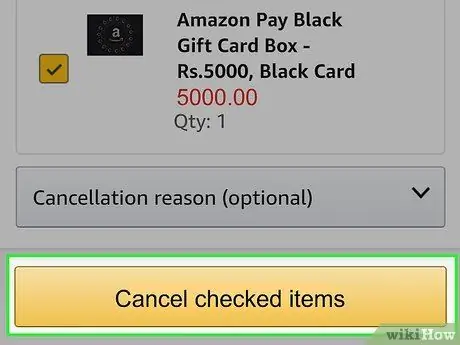 ยกเลิกการจัดส่งบัตรของขวัญ Amazon ขั้นตอนที่ 14