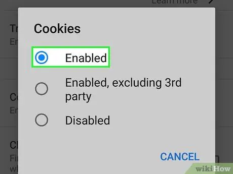 A cookie -k és a JavaScript engedélyezése 25. lépés