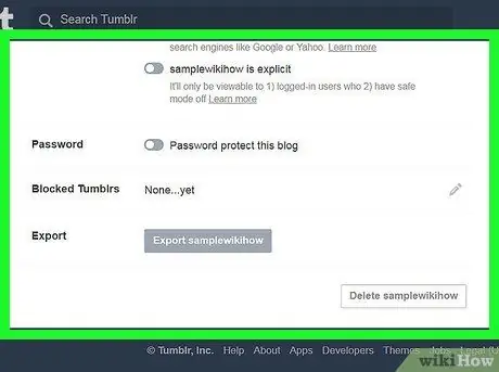 Ștergeți un blog pe Tumblr Pasul 6