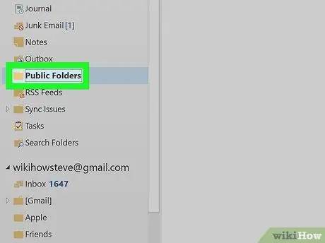 Truy cập Thư mục Công cộng trong Outlook 2016 trên PC hoặc Mac Bước 4