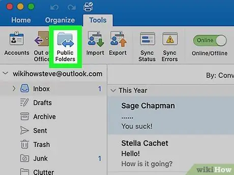 Достъп до обществени папки в Outlook 2016 на компютър или Mac Стъпка 7