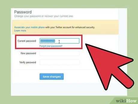 Baguhin ang Iyong Password sa Twitter Hakbang 3