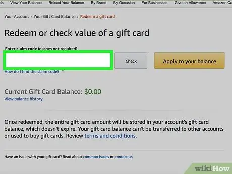 Suriin ang isang Balanse sa Amazontcard na Hakbang 11