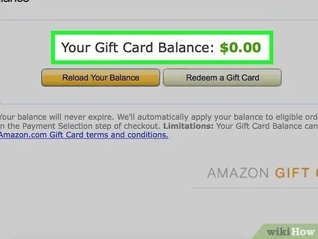 Suriin ang isang Balanse sa Amazontcard na Hakbang 6