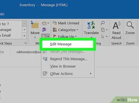 Modifier les e-mails reçus dans Outlook Étape 4