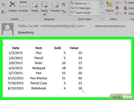 Alınan E-postaları Outlook Adım 6'da Düzenle