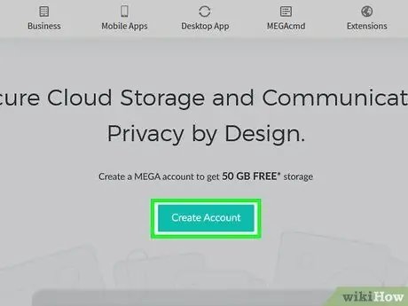 Използвайте MEGA Cloud Storage Стъпка 2