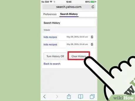 Padamkan Sejarah Yahoo Langkah 12