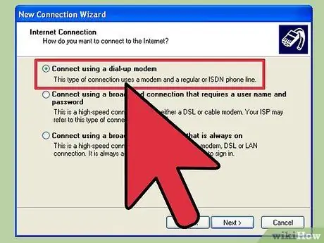 Dial -up İnternet bağlantısı qurun Adım 9