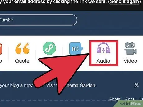 Hantar Muzik di Tumblr Langkah 2
