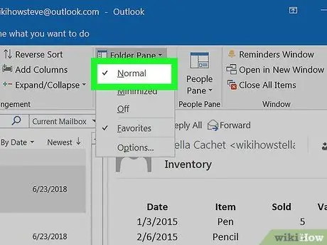 Akses E-mel yang Diarkibkan di Outlook Langkah 10