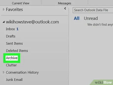 Accéder aux e-mails archivés dans Outlook Étape 19