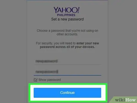 Jelszó megváltoztatása a Yahoo -ban 8. lépés