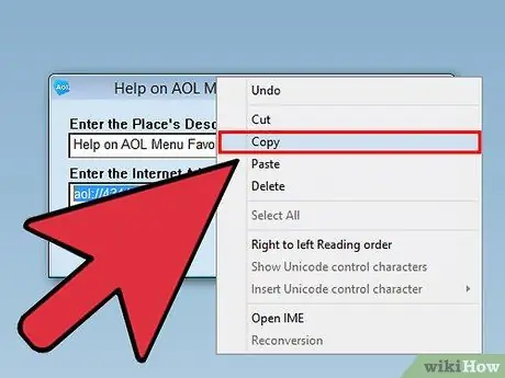 Transferir favoritos de AOL Paso 16