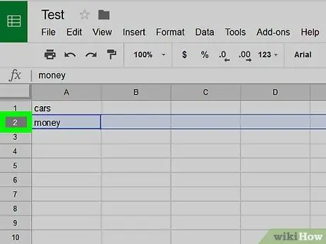 Eliminar filas vacías en Google Sheets en PC o Mac Paso 3