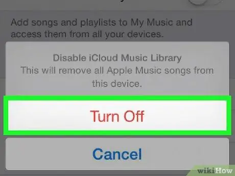 Apague la biblioteca de música de iCloud Paso 4