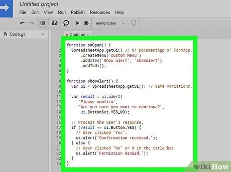 Jalankan Script di Google Sheets Langkah 5