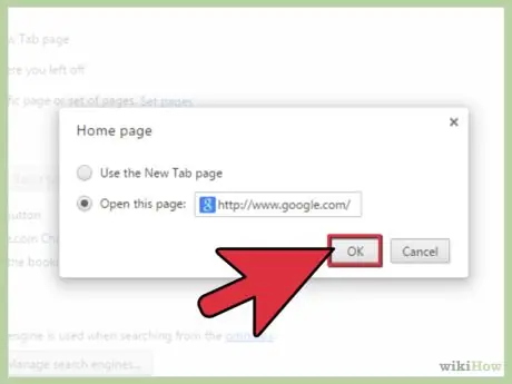 Jadikan Google Halaman Utama anda di Chrome Langkah 7